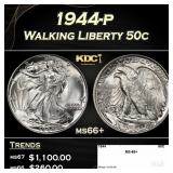 1944-p Walking Liberty Half Dollar 50c ms66+ SEGS