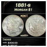 1881-s Morgan Dollar $1 Grades ms65+