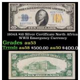 1934A $10 Silver Certificate North Africa WWII Eme