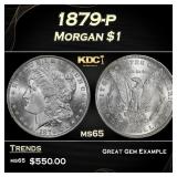 1879-p Morgan Dollar $1 Grades ms65