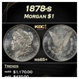 1878-s Morgan Dollar $1 Grades ms65+