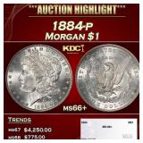 1884-p Morgan Dollar $1 ms66+ SEGS