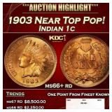 1903 Indian Cent Near Top Pop! 1c ms66+ rd SEGS