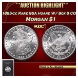 1885-cc Morgan Dollar Rare GSA Hoard W/ Box & COA
