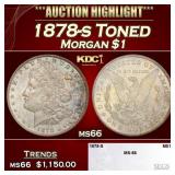1878-s Morgan Dollar Toned $1 ms66 SEGS