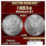 1883-s Morgan Dollar $1 au58 SEGS