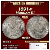 1891-p Morgan Dollar $1 ms65+ SEGS