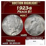 1923-s Peace Dollar $1 ms65 SEGS