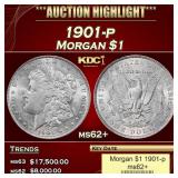 1901-p Morgan Dollar $1 ms62+ USCG