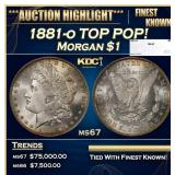 1881-o Morgan Dollar TOP POP! $1 ms67 SEGS