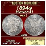 1894-s Morgan Dollar $1 ms63 USCG