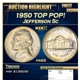1950 Proof Jefferson Nickel TOP POP! 5c pr69 SEGS