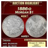 1886-o Morgan Dollar $1 ms62+ USCG