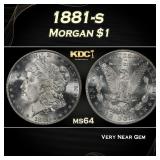 1881-s Morgan Dollar $1 Grades ms64