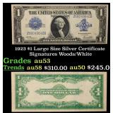 1923 $1 large size Silver Certificate Grades Selec