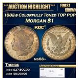 1882-s Morgan Dollar Colorfully Toned TOP POP! $1