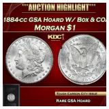 1884-cc Morgan Dollar GSA Hoard W/ Box & COA $1 Gr