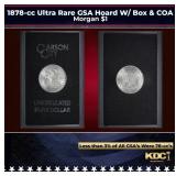 1878-cc Morgan Dollar Ultra Rare GSA Hoard W/ Box
