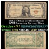 1935A $1 Silver Certificate Hawaii WWII Emergency