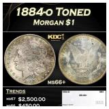 1884-o Morgan Dollar Toned $1 ms66+ SEGS