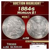 1884-s Morgan Dollar $1 au58 SEGS
