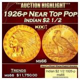 1926-p Gold Indian Quarter Eagle Near Top Pop! $2