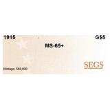 1915-p Gold Indian Half Eagle Near Top Pop $5 ms65