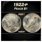 1922-p Peace Dollar $1 Grades ms64+