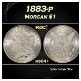 1883-p Morgan Dollar $1 Grades ms64+