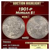1901-p Morgan Dollar $1 ms62 USCG