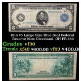 1914 $5 Large Size Blue Seal Federal Reserve Note