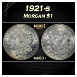 1921-s Morgan Dollar $1 Grades ms63+