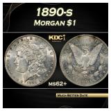 1890-s Morgan Dollar $1 Grades ms62+
