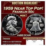 1959 Proof Franklin Half Dollar Near Top Pop! 50c
