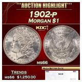 1902-p Morgan Dollar $1 ms66 SEGS