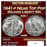 1941-p Walking Liberty Half Dollar Near Top Pop 50