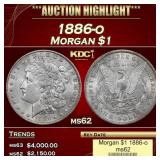 1886-o Morgan Dollar $1 ms62 USCG