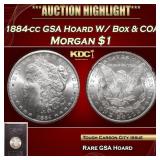 1884-cc Morgan Dollar GSA Hoard W/ Box & COA $1 Gr