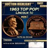 1963 Proof Lincoln Cent TOP POP! 1c pr70 rd DCAM S