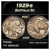 1929-s Buffalo Nickel 5c Grades ms65