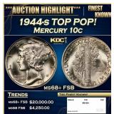 1944-s Mercury Dime TOP POP! 10c ms68+ FSB SEGS