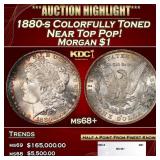 1880-s Morgan Dollar Colorfully Toned Near Top Pop