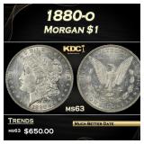 1880-o Morgan Dollar $1 Grades ms63