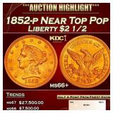 1852-p Gold Liberty Quarter Eagle Near Top Pop $2