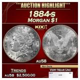 1884-s Morgan Dollar $1 au58 SEGS