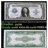 1923 $1 large size Silver Certificate Grades Choic