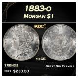 1883-o Morgan Dollar $1 Grades ms65
