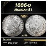 1886-o Morgan Dollar $1 Grades au58