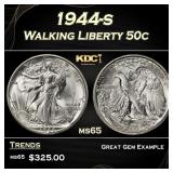 1944-s Walking Liberty Half Dollar 50c Grades ms65