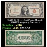1935A $1 Silver Certificate Hawaii WWII Emergency